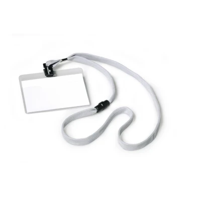 Afbeelding van Durable Badge met textielkoord 60X90MM grijs