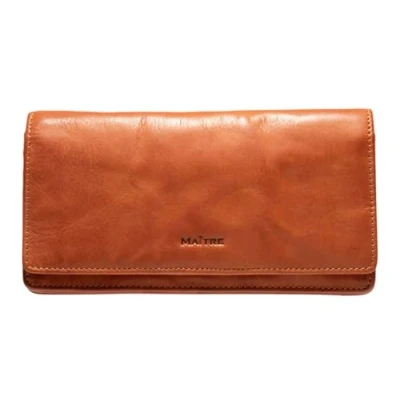 Afbeelding van Maitre Portemonnee, Dames, Maat: One Size, Cognac