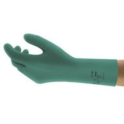 Afbeelding van Ansell Alphatec 37 300 Latexvrije Werkhandschoenen Met Chemische Weerstand Voor Heren En Dames, Voedselverwerking, Schoonmaken, Dun Nitril Om Precisie Grip Te Kunnen Werken,Groen, 2Xl (12 Paar)