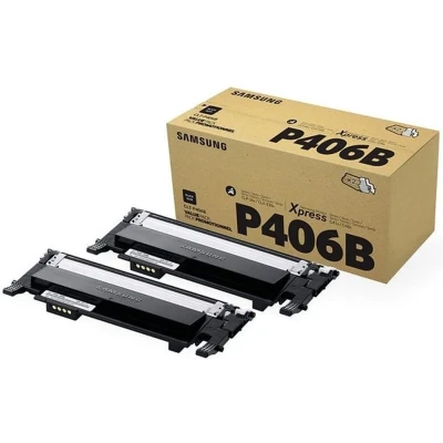 Afbeelding van Samsung CLT P406B/ELS (SU374A) Toner Zwart Voordeelbundel 2 pack