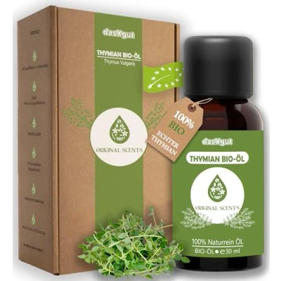 Afbeelding van DasXgut Biologische tijmolie 30 ml [100% natuurzuiver] Gecertificeerd voedsel voor oraal gebruik uit Griekenland etherische oliën tijm Tyhme Oil E5004118