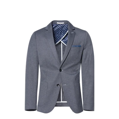 Afbeelding van Blue Industry colbert heren effen slim fit grijs