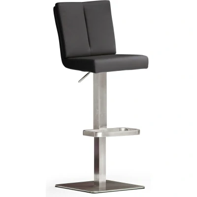 Afbeelding van MCA furniture Bistrostoel BARBECOOL met rugleuning, vierkante voetplaat, 180 draaibaar, zithoogte van 56 81 cm