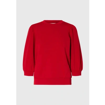 Afbeelding van Selected Femme Slftenny 3/4 NOOS Sweater, Dames, Maat: 38, Equestrian red