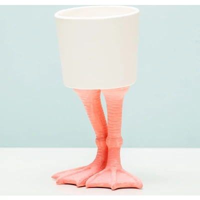 Afbeelding van Bloempot Met Flamingopoten Groot van Bitten