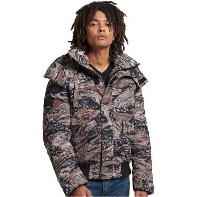 Afbeelding van Superdry Winterjas, Heren, Maat: XL, Washed khaki print