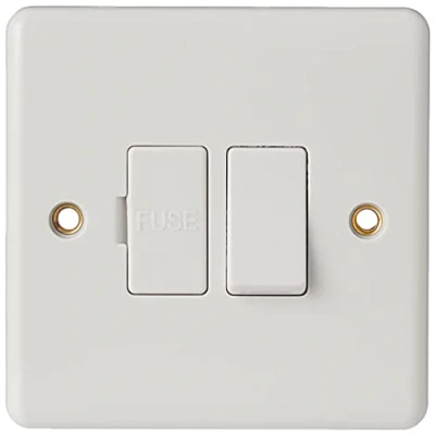 Afbeelding van Knightsbridge CU6300 gebogen rand 13 A geschakelde gesmolten spooreenheid, wit