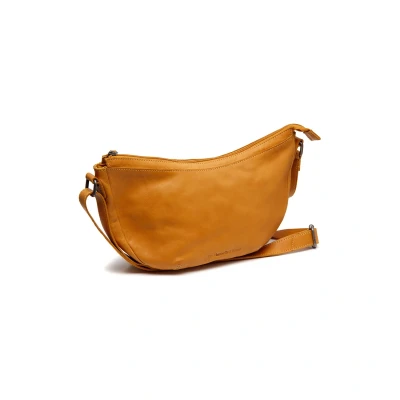 Afbeelding van The Chesterfield Brand Leren Schoudertas Okergeel Clarita