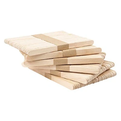 Afbeelding van houten stokjes spatel ijsstokjes van hout 14 cm lang 1 breed ideaal voor knutselen, waxen, ijs zelf maken, 300 stuks