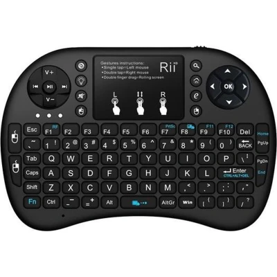 Afbeelding van Rii i8+ Bluetooth QWERTY Zwart toetsenbord