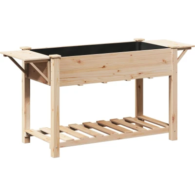 Afbeelding van vidaXL Tuinbak met Planken 155x59x76 cm Massief Grenenhout