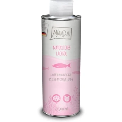 Afbeelding van MjAMjAM voedingssupplement voor hond en kat natuurlijke zalmolie, 1 pak (1 x 500 g), natuurlijk zonder synthetische conserveermiddelen
