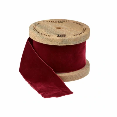 Afbeelding van LOBERON Fluwelen lint Phaedra rood
