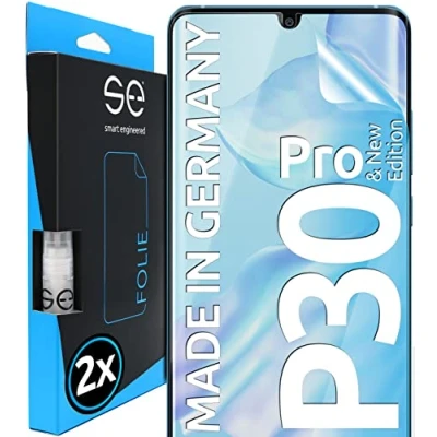 Afbeelding van 3D Screenprotector voor Huawei P30 Pro [2 stuks smart engineered] Volledig dekkende, transparante screenprotector, vriendelijk beschermhoesjes, Geen glas maar TPU folie