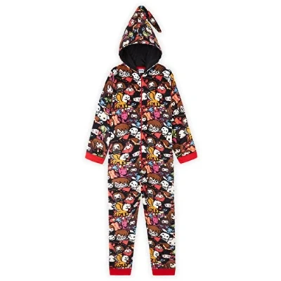 Afbeelding van Harry Potter Onesie, pyjama&#039;s voor meisjes en jongens, fleece kinderpyjama&#039;s 7 14 jaar (Veelkleurig, 9 10 Jaar)