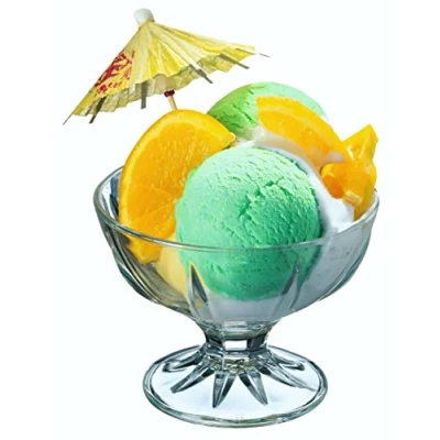 Afbeelding van Set van 6x stuks ijs/sorbet coupes op voet glas 200 ml IJscoupes