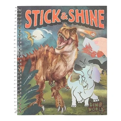 Afbeelding van Depesche Dino World kleurboek Stick &amp; Shine