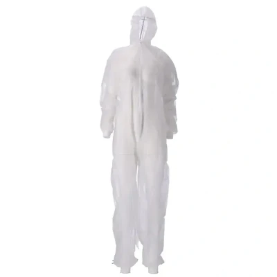 Afbeelding van Overalls CMT Coverall PP Non Woven Lichtgewicht met Ritssluiting Wit Maat L
