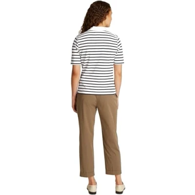 Afbeelding van TOMMY HILFIGER Dames 1985 REG PIQUE POLO SS WW0WW43224, Blauw, XS, Blauw (Bretons Ecru/Dark Night Navy Stp), XS