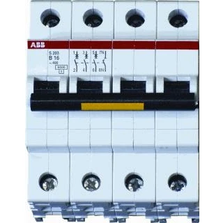 Afbeelding van ABB S204 Z16 INSTAUTOMAAT 4P 16A Z KAR