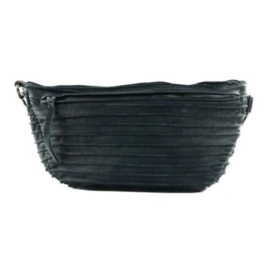Afbeelding van FREDsBRUDER Leren Gordeltas Riffel Beltbag Dusty Blue Blauwgrijs