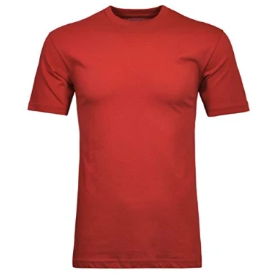 Afbeelding van RAGMAN Heren multipack Regular Fit T shirts met korte mouwen ronde hals, Bloedrood (verpakking van 2), XL
