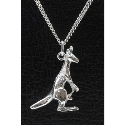 Afbeelding van Zilveren Kangoeroe 3 ketting hanger