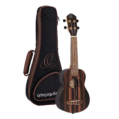 Afbeelding van Ortega Ebony Series RUEB SO sopraan ukelele met gigbag