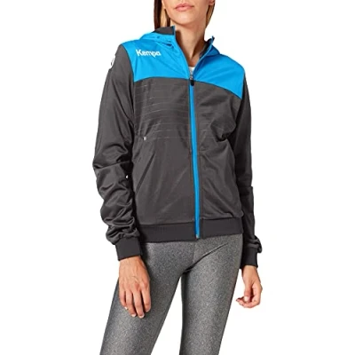 Afbeelding van Kempa Emotion 2.0 Jas met Capuchon Dames Antraciet Blauw Maat XS