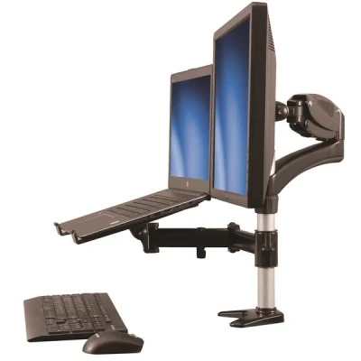 Afbeelding van StarTech.com Monitor arm met laptop standaard One Touch verstelbare hoogte