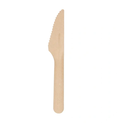 Afbeelding van BIO Papieren Kartonnen Mes 165mm Bruin Kraft