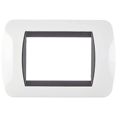 Afbeelding van Bticino L4803PB Livinglight schakelaarplaat, 3 m, wit