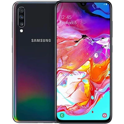 Afbeelding van Samsung Galaxy A70 Smartphone (17,0 cm (6,7 inch) 128 GB intern geheugen, 6 RAM, Dual Sim, Zwart) Duitse versie (Refurbished)