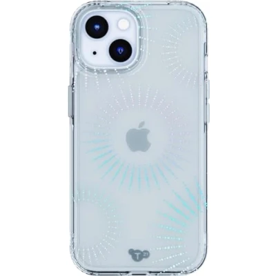 Afbeelding van tech21 Evo Sparkle hoesje voor iPhone 15 Plus Compatibel met MagSafe Impact Protection Case Lunar Clear