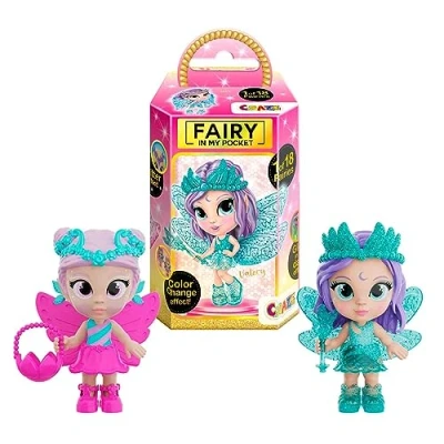 Afbeelding van CRAZE Fairy In My Pocket Set van 2 feeënpoppen met vleugels, x feeënfiguren om te verzamelen speciale effecten, tandenfee geschenken voor meisjes