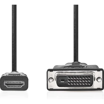 Afbeelding van HDMI naar DVI kabel Nedis 2 meter (DVI D, Dual Link, 100% koper)