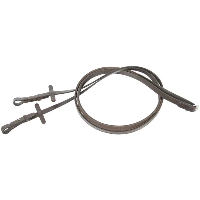 Afbeelding van Harry&#039;s Horse Teugels, leder met rubber gevoerd Full Bruin
