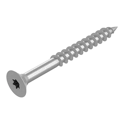 Afbeelding van SECCARO Spaanplaatschroef 6 x 60 mm, roestvrij staal V2A VA A2, houtschroef met gedeeltelijke schroefdraad, TX/binnenzeskant 100 stuks