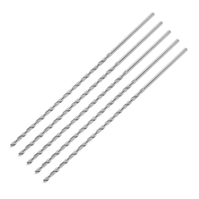 Afbeelding van ENT 50444 Houtdraaiboor Ø 4 mm in verpakking van 5, extra lang 200 mm, met centreerpunt en voorsnijder, D x NL 135 GL cilindrische schacht, Snelstaal