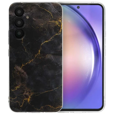 Afbeelding van Samsung Galaxy A54 (5G) Hoesje Siliconen en TPU (zacht) iMoshion Softcase/Backcover Daisy Flower Telefoonhoesje