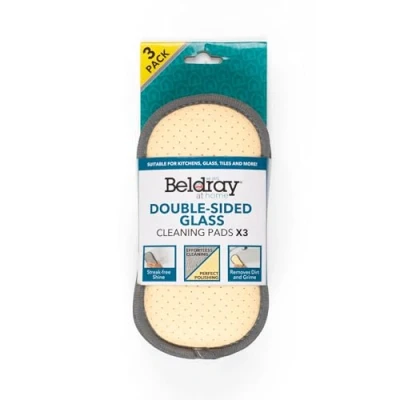 Afbeelding van Beldray Glass reinigingspads Dubbelzijdig Badkamer Raam Douche Cleaner 3 Pack