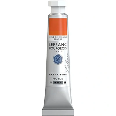 Afbeelding van Lefranc Bourgeois 404931 Extra fijne olieverf met hoogwaardige kunstenaarspigmenten, lichtecht, verouderingsbestendig 20ml Tube, Cadmium Yellow Orange