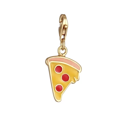 Afbeelding van Elli Pizza Emoji Emaille Hanger, Dames, Maat: One Size, Gold