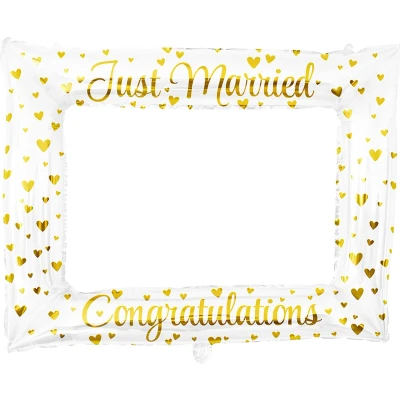 Afbeelding van Photo Frame Just Married 66x85cm per set