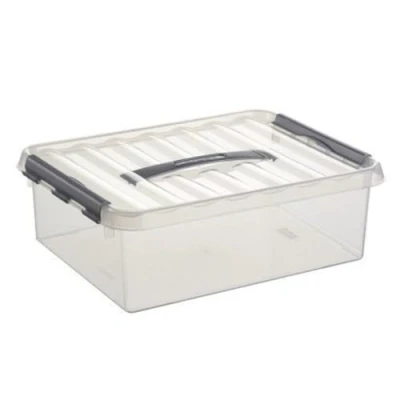 Afbeelding van SUNWARE Q Line Box 10 Liter 400 x 300 110mm transparant/zilver