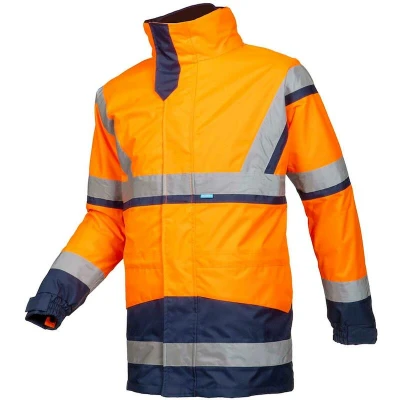 Afbeelding van SIOEN SIOPOR Powell Reflecterende Winter Werkjas Parka Oranje/Donkerblauw