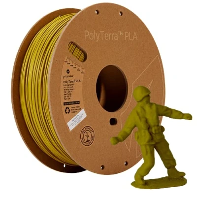 Afbeelding van Polymaker 70958 PolyTerra Filament PLA kunststof Gering kunststofgehalte 1.75 mm 1000 g Legergroen 1 stuk(s)