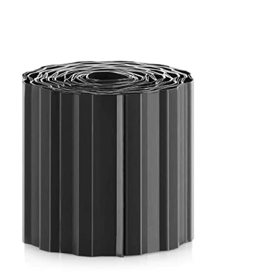 Afbeelding van com four® Kunststof gazonrand bedrand voor gazons, bloembedden of als maairand lengte individueel verstelbaar 15 x 900 cm