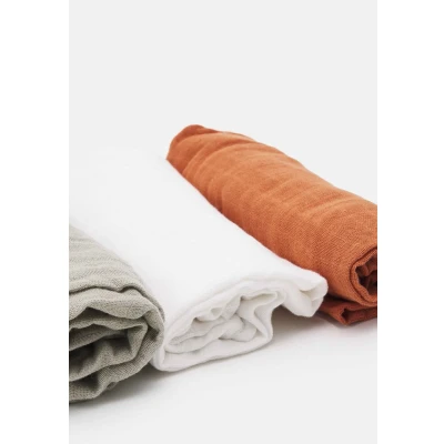 Afbeelding van Lassig Swaddle &amp; Burp Blanket Rust/Olive/Milky 3 Stuks Hydrofiel Luier 1312008989