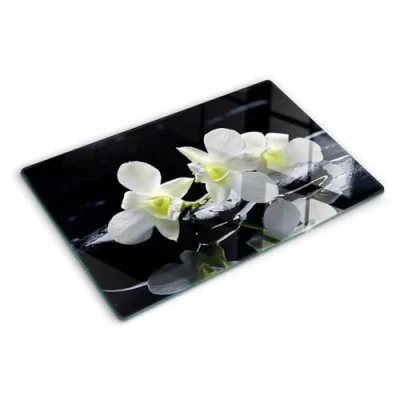 Afbeelding van Tulup Glazen snijplank 80x52cm Fornuisafdekplaat Kookplaatafdekking Gehard glas Antislip keuken Achterwand